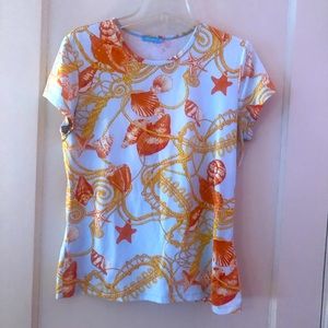 J McLaughlin Womens Medium short sleeved top